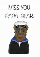 Navy Daddy deployment card created by Sketchy Mummy