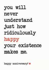 Ridiculously Happy Anniversary Card created by Dandy Pug