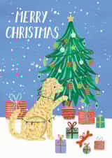 Cockapoo - Presents - Dog - From The Dog - Cute - Christmas Tree - Pets - Christmas Cockapoo - Christmas Card created by Katie Whitton Design