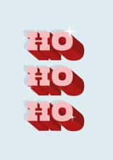 HO HO HO - Christmas Santa Card created by Zoë Bonham