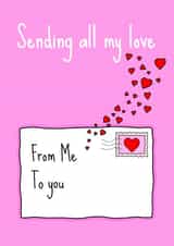 Thinking of you and sending my love card created by K.S Prints & Designs