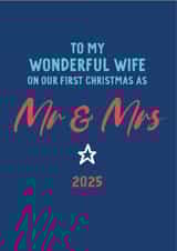 Wife happy first Christmas as Mr & Mrs created by Percy & Pearl