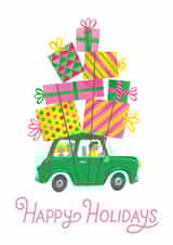 Happy Holidays Christmas Haul card created by Jacqui Lee