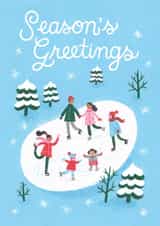Season's Greetings Skating card created by Jacqui Lee
