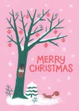 Merry Christmas Woodland Creatures card created by Jacqui Lee