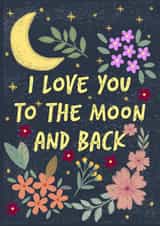I love you to the Moon and back created by Lili's Papers Co.