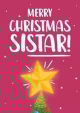 Sister 'SiSTAR' Christmas card created by The Cake Thief