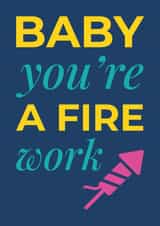 Baby You're a Firework Thank You Card created by Saladbomb Creative