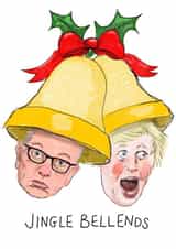 Jingle Bellends Christmas card  created by Rosie Johnson Illustrates