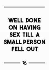 Rude New Baby Card created by Dark Heart Cards