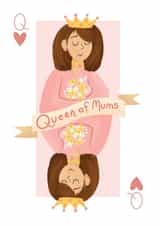 Cute Mothers Day Card - Queen - Queen Of Mums created by Chez Louie Designs