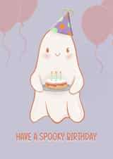Cute ghost birthday card created by Scrambled Meg Designs 