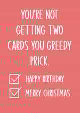 Funny December Birthday Card created by Scrambled Meg Designs 