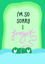 Sorry I Forgot Frog Card created by Alice Illu