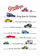 Driving home for Christmas card created by Wicked Poppy Designs