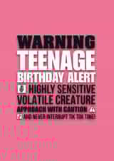 Teenage girl birthday card. created by Pendrea Noye