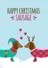 Happy Christmas Sausage Dog created by Blush & Blossom 