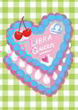 Happy Birthday Libra Queen Cake card created by The Stylist Illustrates