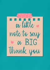 A thank you note created by Spring of colors