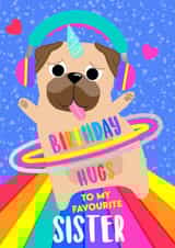 Rainbow Pug Hugs created by Colour Pop Prints