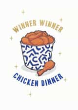 Winner Winner Chicken Dinner Well done card created by Dan Bang Studio
