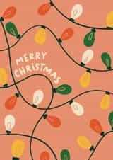 Fairy Light Xmas Card created by Sophie Kent Illustration