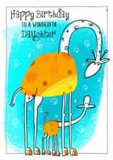 Daughters Happy Birthday Giraffe Card created by Shereen M Designs