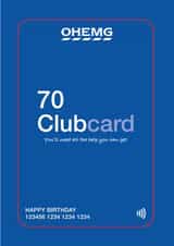 70 Clubcard - You'll need all the help you can get - Milestone Birthday created by Cards from Designers
