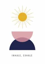Inhale, Exhale Positive Affirmation card created by Frankie Rose Illustration