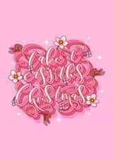 Take It Easy Floral Christmas Card created by Dottie's Paper Co.