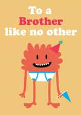 Monster Brother birthday card. created by Memelou