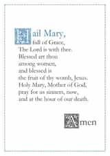 Hail Mary prayer in English created by Orate Fratres