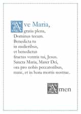Ave Maria/Hail Mary prayer in Latin created by Orate Fratres