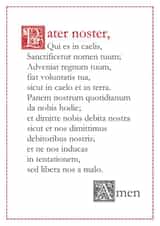 Pater Noster/Our Father prayer in Latin created by Orate Fratres