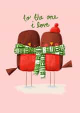 To the one you love Christmas card created by Nicola Watson