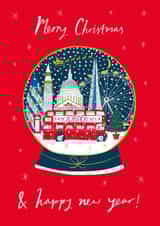 Merry Christmas London Snow Globe created by Jessica Hogarth