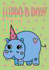 Hippo Happy Birthday Card created by Liisa Petrocchi