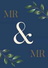 Mr & Mr - Blue Eucalyptus Wedding Card created by Party Piece Designs