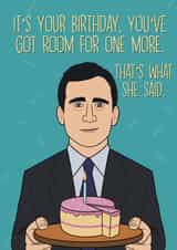 Michael Scott The Office - Funny Birthday Card - That's What She Said created by Luke Oxtoby
