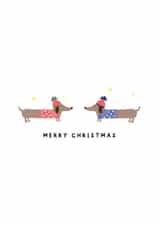 Sausage dog christmas card  created by Giggl Greetings 