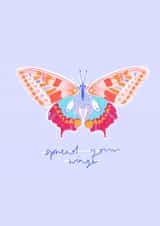 Spread Your Wings Good Luck Card created by Charlotte Nicholson Design