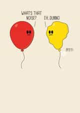 Noisy balloons birthday card created by Nifty Cards