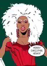 RuPaul Christmas Card created by Olivia Dimery