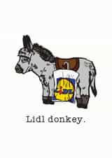 Funny Christmas Card - Lidl donkey created by Hattybones