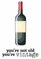 vintage wine birthday card created by Jitna Bhagani