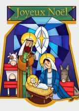 Stained glass Nativity Christmas card created by @Alisha Vas