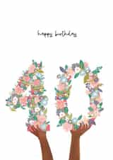 Happy 40th Birthday 1001 created by Pink Pen Studio