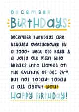December Birthday definition card created by Joanne Hawker