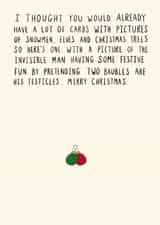 Invisible Man Christmas Card created by Floydie