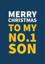 No1 Son Christmas Card 1001 created by PEA GREEN PRINTS